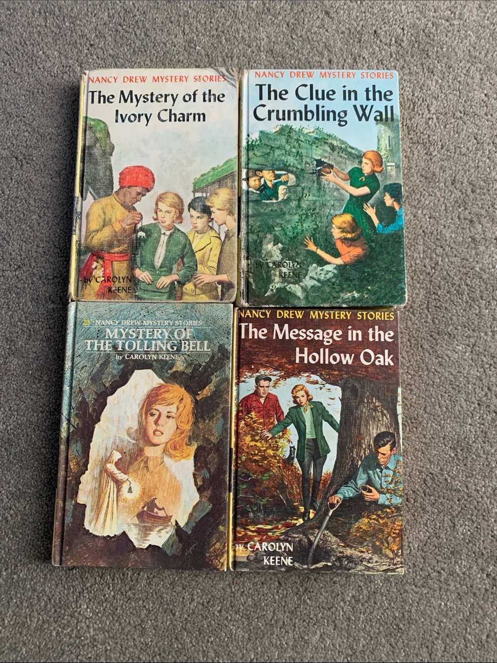 Vintage Nancy Drew Hardcover Mystery Books (4)